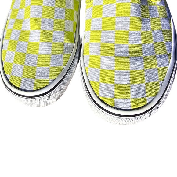Vans 5.5 Women / 4.0 Men Slip On Yellow Checkerboard Sneakers - Picture 8 of 11